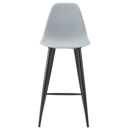 Taburete CLUNY, metal epoxi negro, polipropileno gris-0