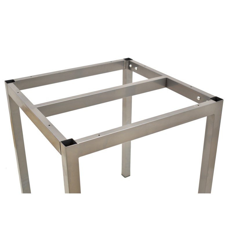 Base de mesa LIRIO, metal, gris plata, 65 x 65 cms, altura 72 cms, para tableros de 70 x 70 cms-1