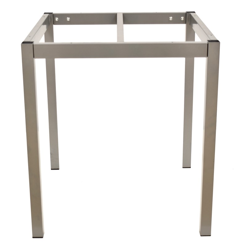 Base de mesa LIRIO, metal, gris plata, 65 x 65 cms, altura 72 cms, para tableros de 70 x 70 cms-2