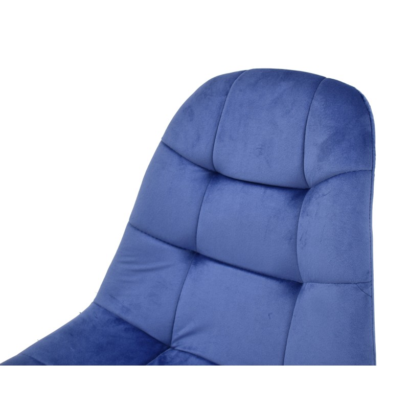 Silla LORENA, madera, tapizada velvet azul-2
