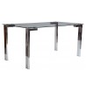 LAINEY 140 (M) table, chromed, glass, 140x80 cms