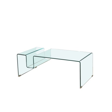 Mesa HARBOR, baja, cristal curvado, 120x60 cms-0