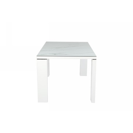 Mesa ROYAL, lacada blanca, cristal ceramico, 150 x 90 cms-1