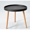 ANNIA (M) table, low, wood, black polypropylene