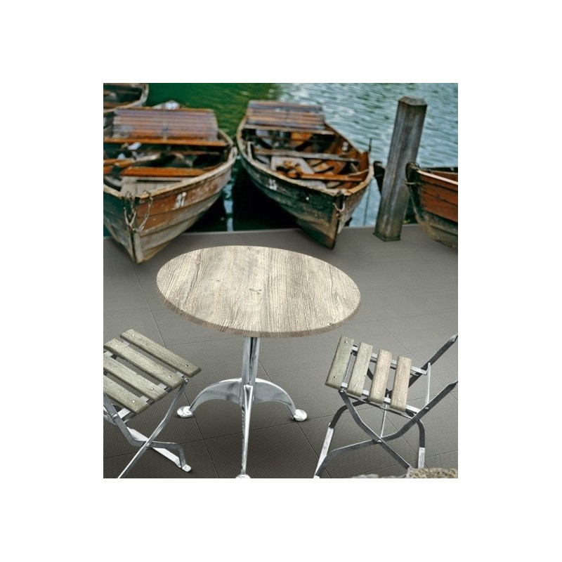 Tablero de mesa Werzalit-Sm, PONDEROSA BLANCO 178, 80 cms de diámetro*.-0