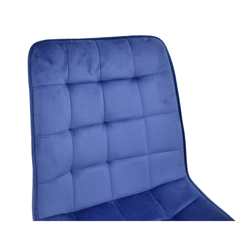 Silla GILDA, metal, dorado, tejido velvet azul-2