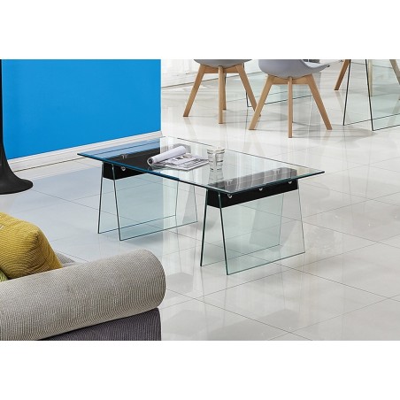 Mesa SELENE, baja, madera, cristal templado, 120x60 cms-1
