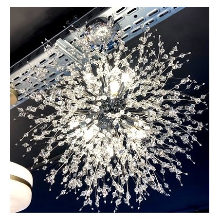 Lámpara FORNAX, colgante, metal, cristal-0