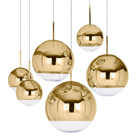 Lámpara KARIM, colgante, cristal, dorado - transparente, 25 cms de diámetro-0
