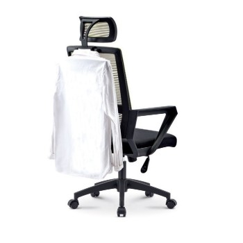 Sillón de oficina ASTON, negro, malla y tejido negro 2