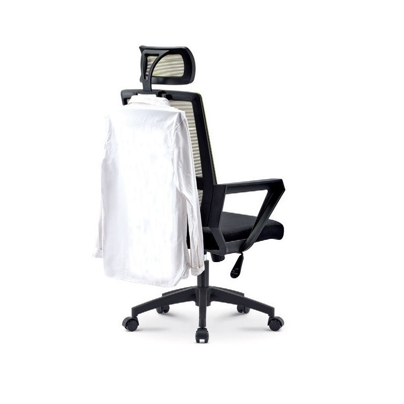 Sillón de oficina ASTON, negro, malla y tejido negro-0