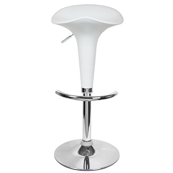 Taburete NORMAN ( L ), cromado, abs blanco