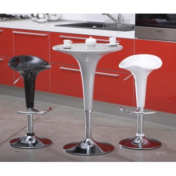 Taburete NORMAN ( L ), cromado, abs blanco 2