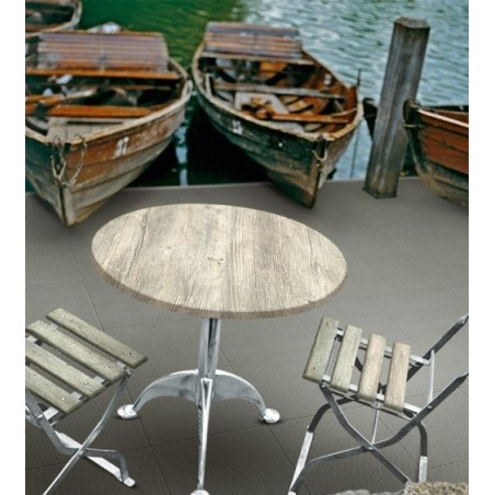 Tablero de mesa Werzalit-SM, PONDEROSA BLANCO 178, 70 cms de diámetro*.-0