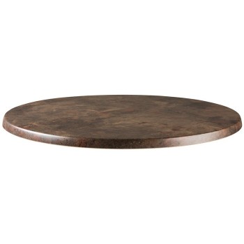 Tablero de mesa Werzalit-Sm, MARRÓN ÓXIDO 223, 70 cms de diámetro*.