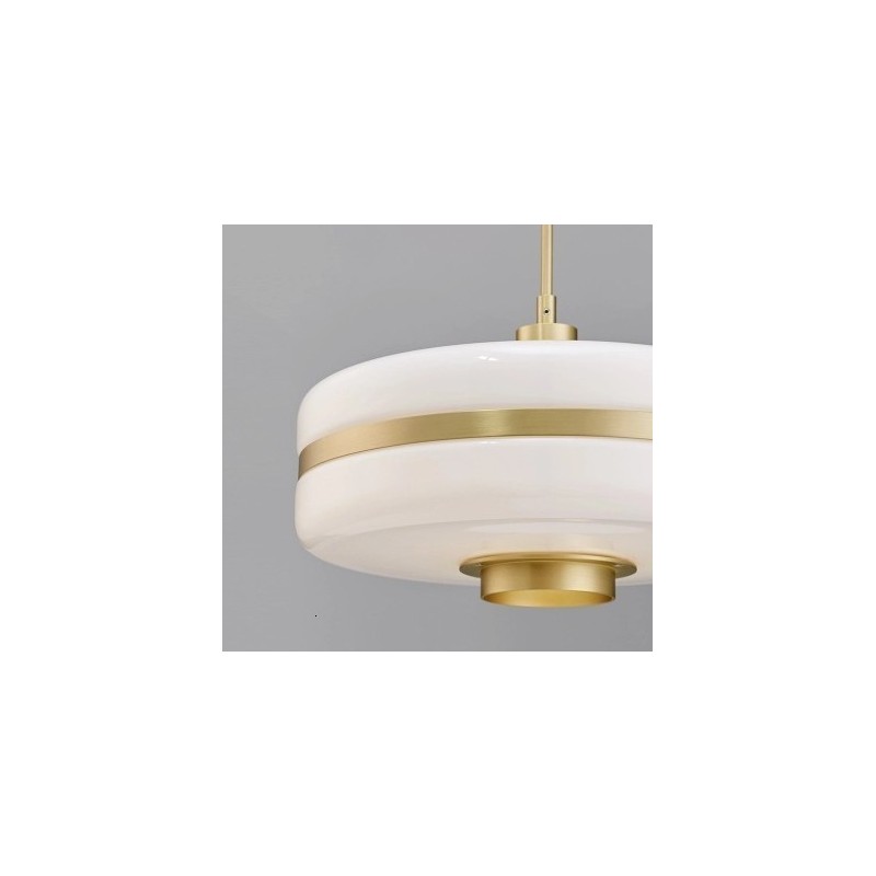 Lámpara LYRA, colgante, metal, cristal blanco-0