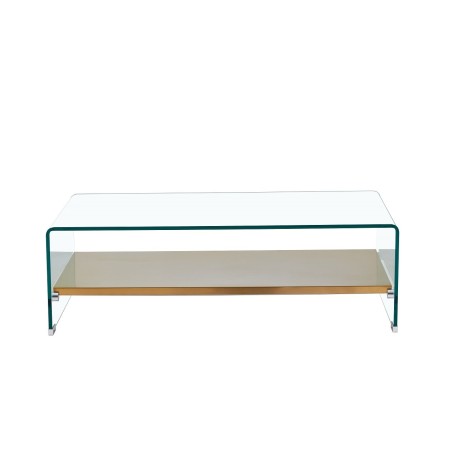 Mesa POITIERS, baja, estante, cristal, 110x55 cms-0