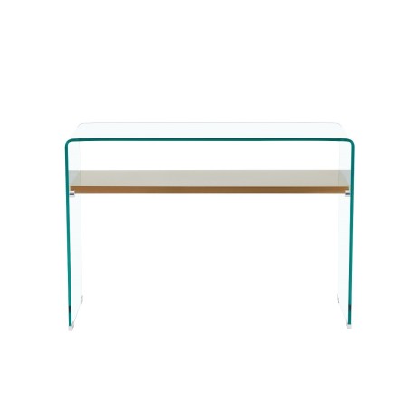 Consola POITIERS, estante, cristal,  110 x 40 cms-0