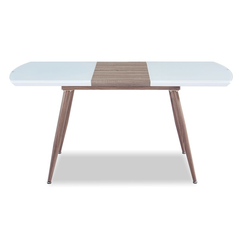 Mesa SOHAIL, extensible, metal, madera, cristal,140 ~ 180x80 cms-1