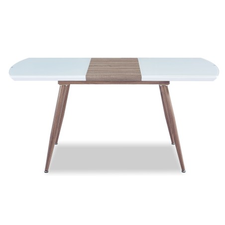 Mesa SOHAIL, extensible, metal, madera, cristal,140 ~ 180x80 cms-1