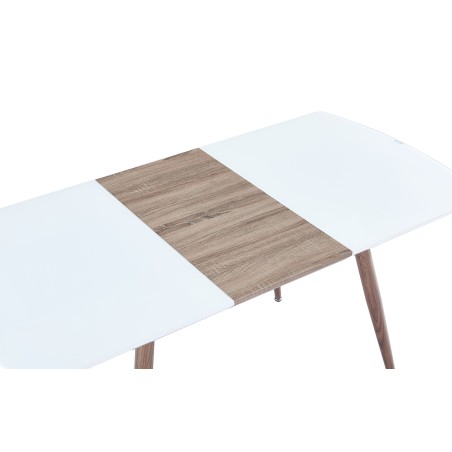 Mesa SOHAIL, extensible, metal, madera, cristal,140 ~ 180x80 cms-3