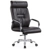 Sillón de oficina FLANDES, alto, regulación de altura, basculante, similpiel negra