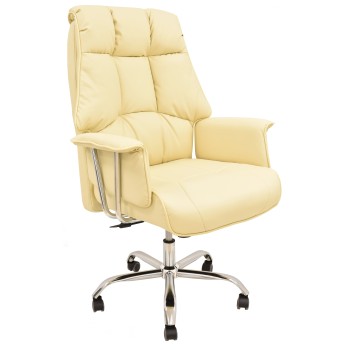 Sillón de oficina FIRENZE, alto, regulación de altura, mecanismo multifunción, similpiel beige