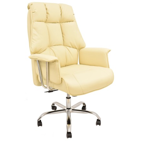 Sillón de oficina FIRENZE, alto, regulación de altura, mecanismo multifunción, similpiel beige