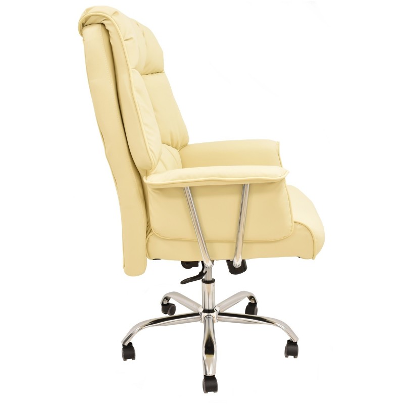 Sillón de oficina FIRENZE, alto, regulación de altura, mecanismo multifunción, similpiel beige-1
