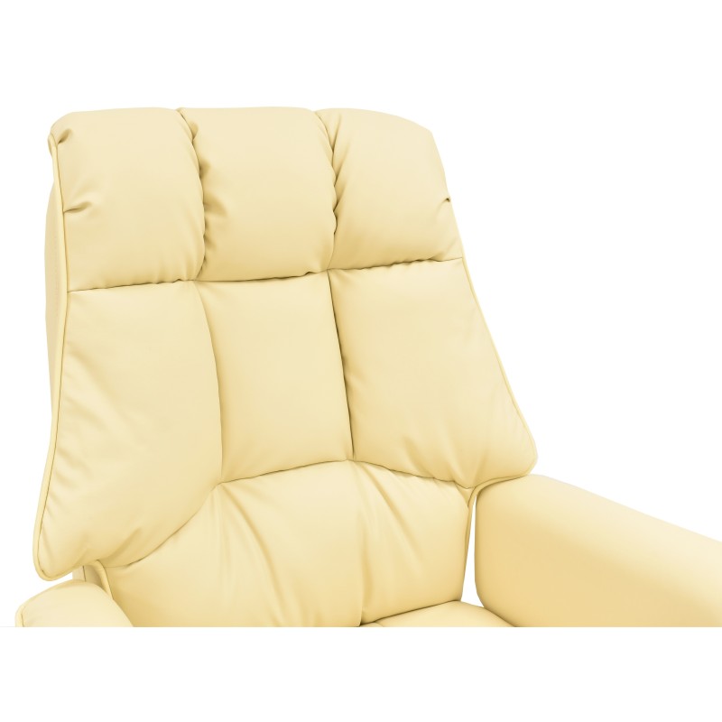 Sillón de oficina FIRENZE, alto, regulación de altura, mecanismo multifunción, similpiel beige-4
