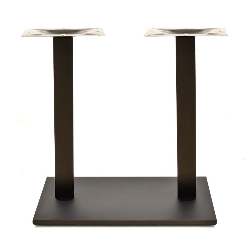 Base de mesa BEVERLY, rectangular, tubo cuadrado, negra, base de 70 x 40 cms, altura 72 cms-0