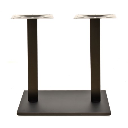 Base de mesa BEVERLY, rectangular, tubo cuadrado, negra, base de 70 x 40 cms, altura 72 cms-0