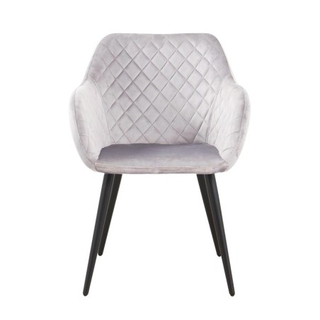 Sillón ROLANDO, metal, tapizado velvet 13 gris claro-0