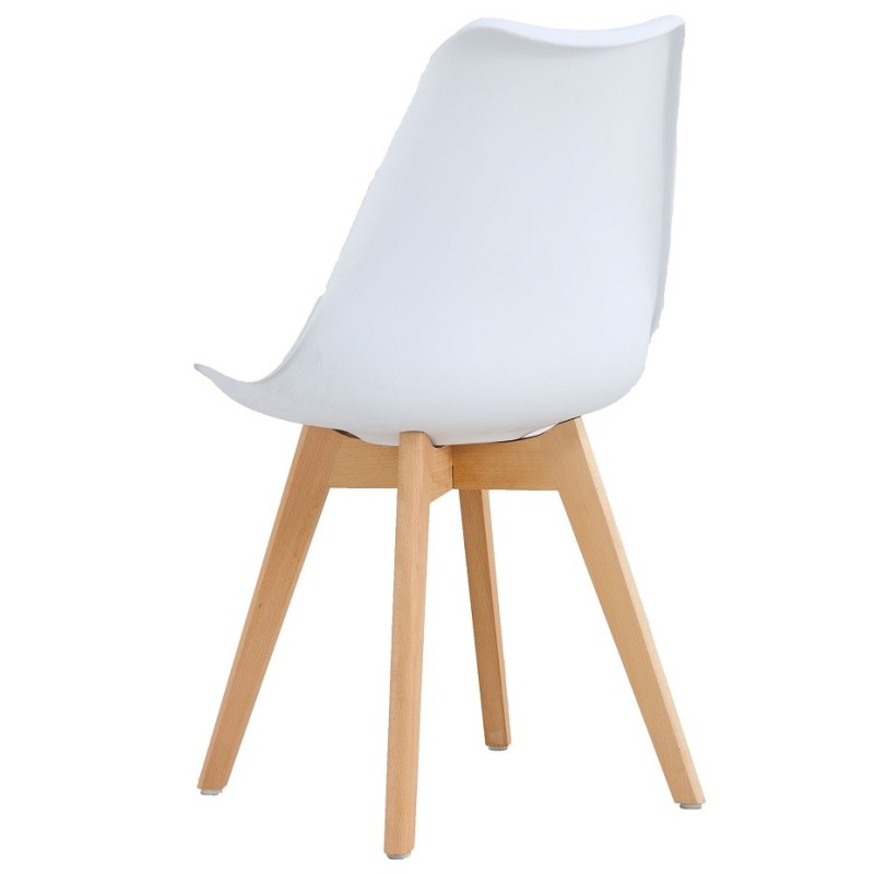 Silla TORRE 4P ( SU ), madera, polipropileno y cojín blanco-3