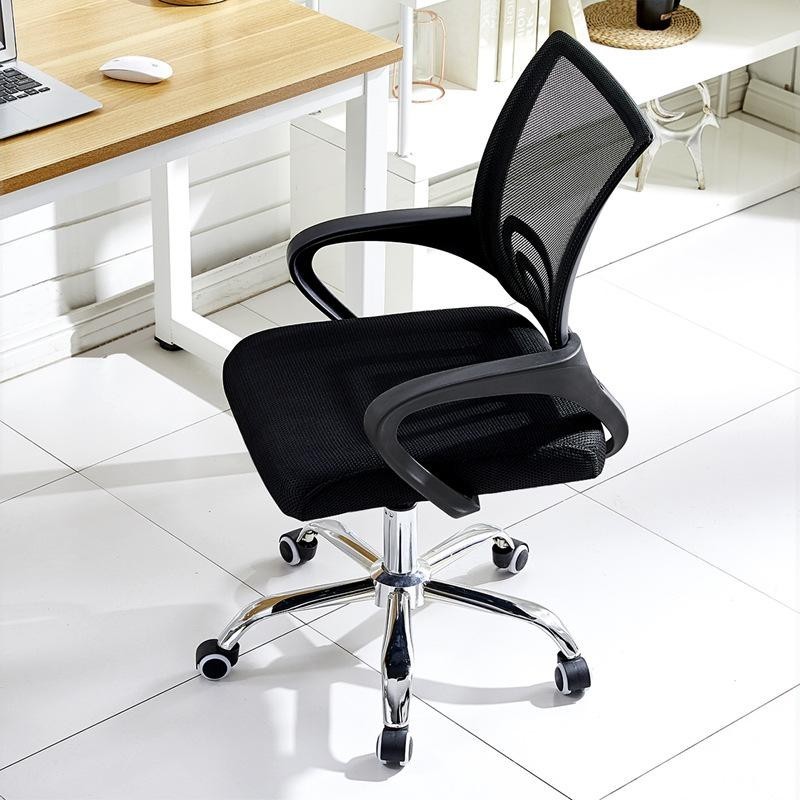 Sillón de oficina FISS NEW (M), negro, basculante, malla y tejido negro-0