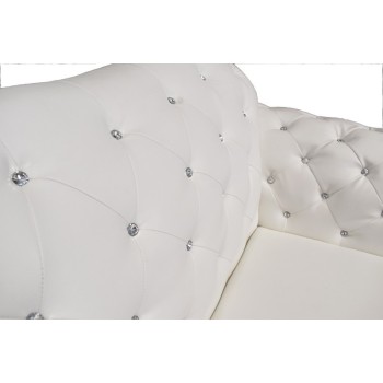 Sillón LOREN, similpiel blanca 2