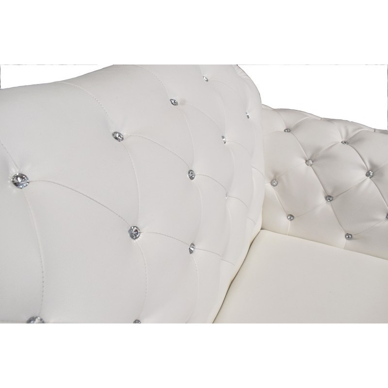 Sillón LOREN, similpiel blanca-0