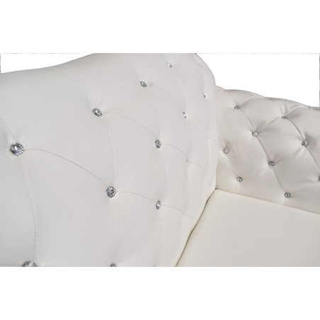 Sillón LOREN, similpiel blanca-0