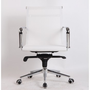 Sillón de oficina MAX NEW, giratorio, malla blanca 2