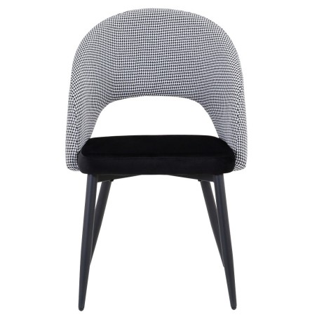 Silla CLEO, metal, tapizado pata de gallo con negro-0
