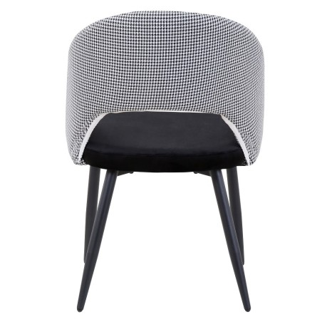 Silla CLEO, metal, tapizado pata de gallo con negro-1