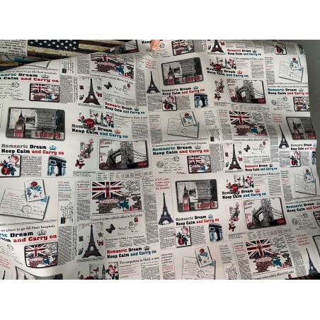 Detalle del estampado del cojín de la silla
