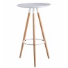 Mesa alta OTILIA NEW, madera, tapa blanca de 60 cms