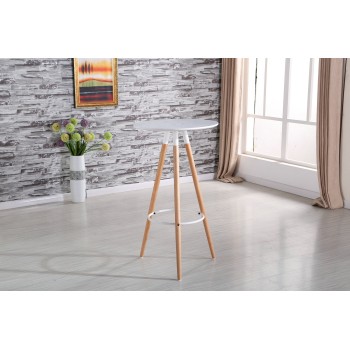 Mesa alta OTILIA NEW, madera, tapa blanca de 60 cms 2