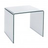 CHEVAL (SU) table, low, curved glass, 60x60 cms