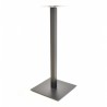 TROCADERO Table base, high, square tube, black, steel base 8 mm 45x45 cms, height 110 cms