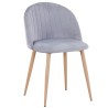 Silla VELVET NEW, patas metálicas, terciopelo gris 19
