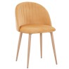 Silla VELVET NEW, patas metálicas, terciopelo amarillo mostaza 42