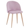 Silla VELVET NEW, patas metálicas, terciopelo rosa 25
