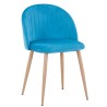 Silla VELVET NEW, patas metálicas, terciopelo turquesa 59